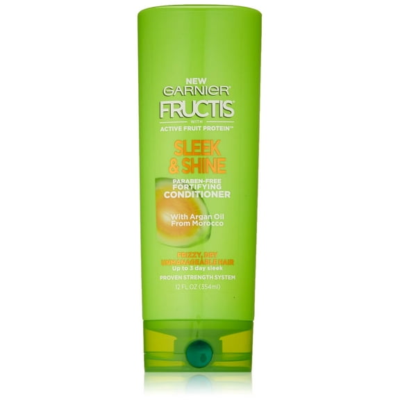 Garnier Fructis Sleek & Shine Conditioner, Frizzy, Dry, Unmanageable Hair, 12 fl. oz.