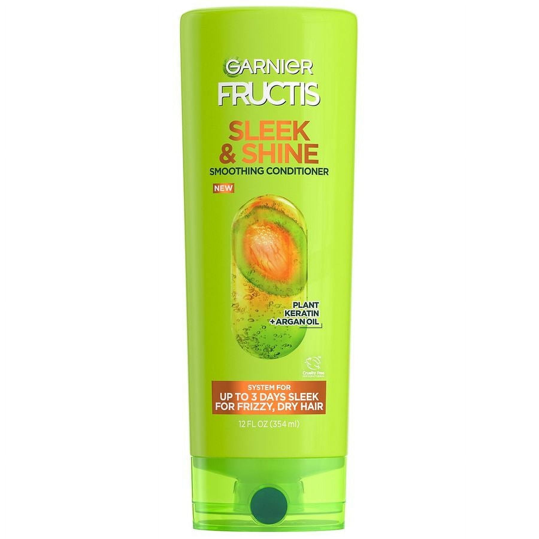 Garnier Garnier Fructis Sleek & Shine Fortifying Conditioner for Frizzy, Dry Hair 12.0 fl oz Pack of 4