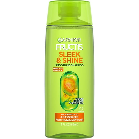 Garnier Fructis Sleek & Shine Fortifying Shampoo for Frizzy, Dry Hair, 3 fl oz