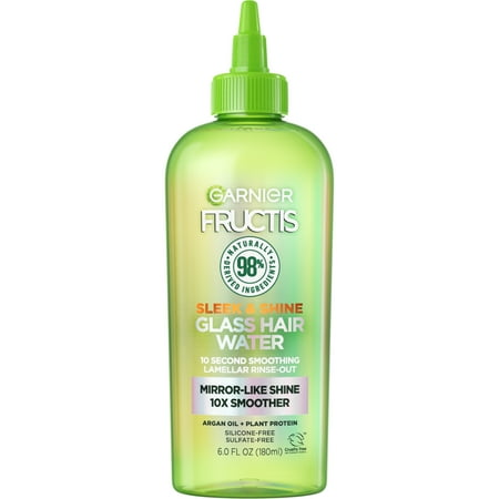 Garnier Fructis Sleek & Shine Argan Oil Glass Hair Water Smoothing Anti-Frizz Treatment, 6 fl oz