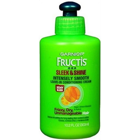 Garnier Fructis Sleek & Shine Intensely Smooth Leave-In Conditioning Cream, 10.2 Fl. Oz.