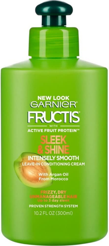 Garnier Fructis Sleek & Shine Intensely Smooth Leave-In Conditioning Cream 10.2 Oz (Pack Of 4)