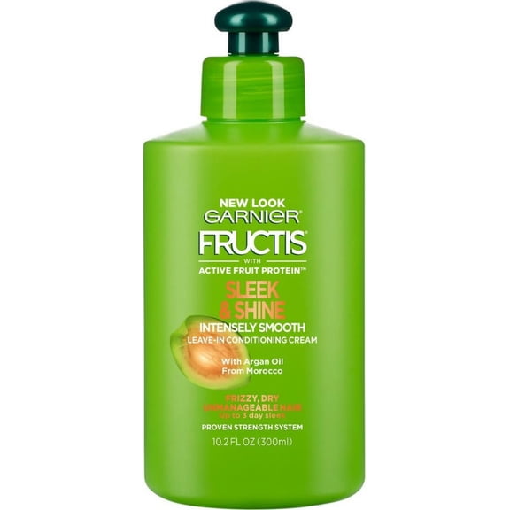 Garnier Fructis Sleek & Shine Intensely Smooth Leave-In Conditioning Cream 10.2 Oz (Pack Of 4)