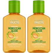 Garnier Fructis Sleek & Shine Moroccan Sleek Oil Treatment for Frizzy Hair, 2 count