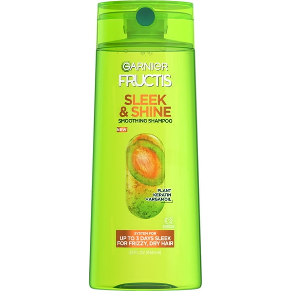 Garnier Fructis Sleek & Shine Shampoo, Frizzy, Dry, Unmanageable Hair, 22 fl. oz.