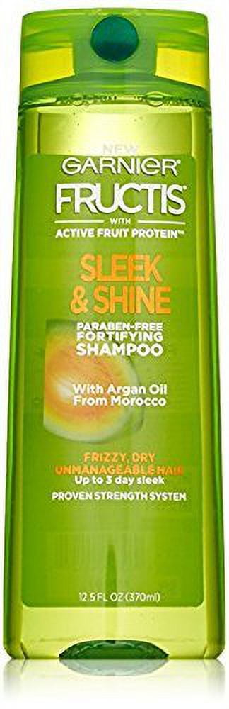 Garnier Fructis Sleek & Shine Shampoo for Dry & Frizzy Hair (Pack of 4)
