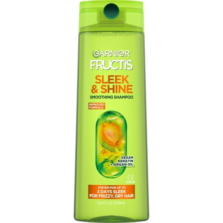 Garnier Fructis Sleek and Shine Fortifying Shampoo for Frizzy, Dry Hair, 12.5 fl oz