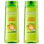Garnier Fructis Sleek and Shine Shampoo for Frizzy Hair, 2 Pack, 12.5 Oz Each