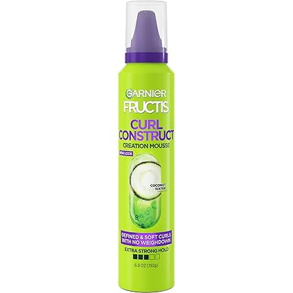 Garnier Fructis Style Curl Construct Creation Mousse, Curly Hair, 6.8 oz. (Pack of 3)
