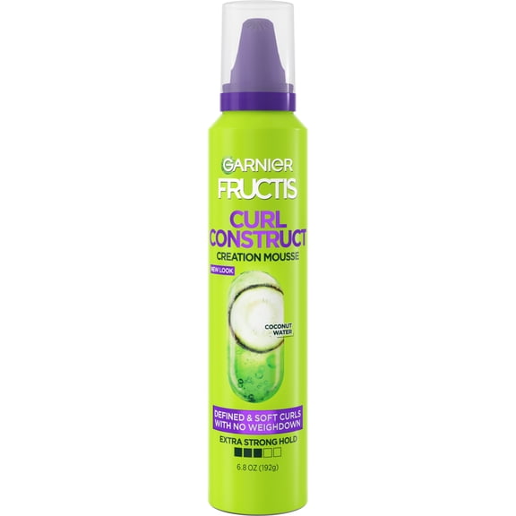 Garnier Fructis Style Curl Construct Creation Mousse, For Curly Hair, 6.8 oz.