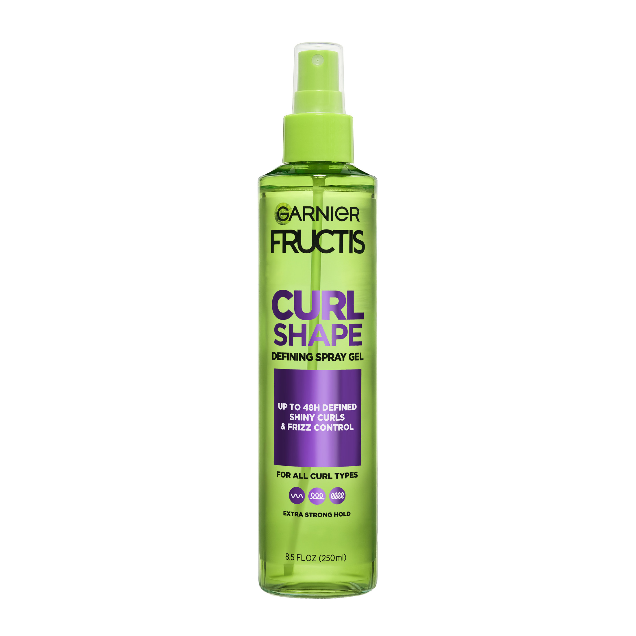 Garnier Fructis Style Curl Shape Conditioning Defining Spray Hair Gel for Curly Hair, 8.5 fl oz