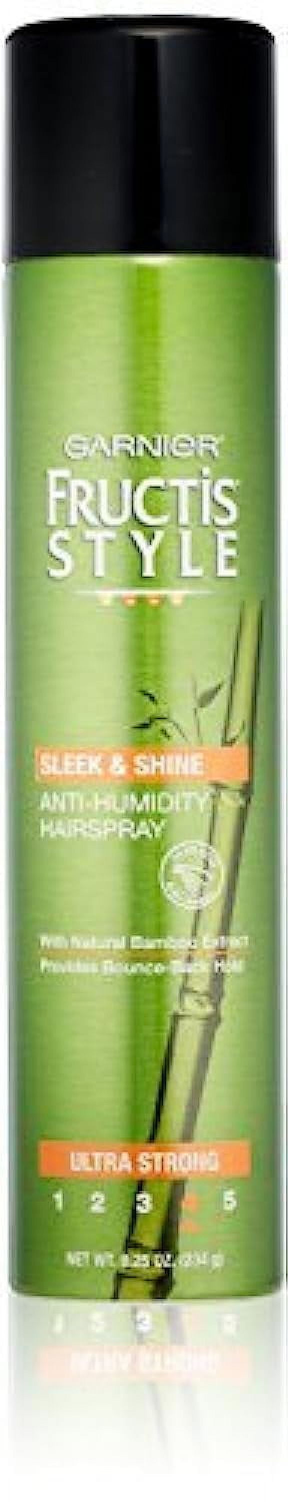 Garnier Fructis Style Sleek And Shine AntiHumidity Hairspray, Ultra Strong Hold, Frizz