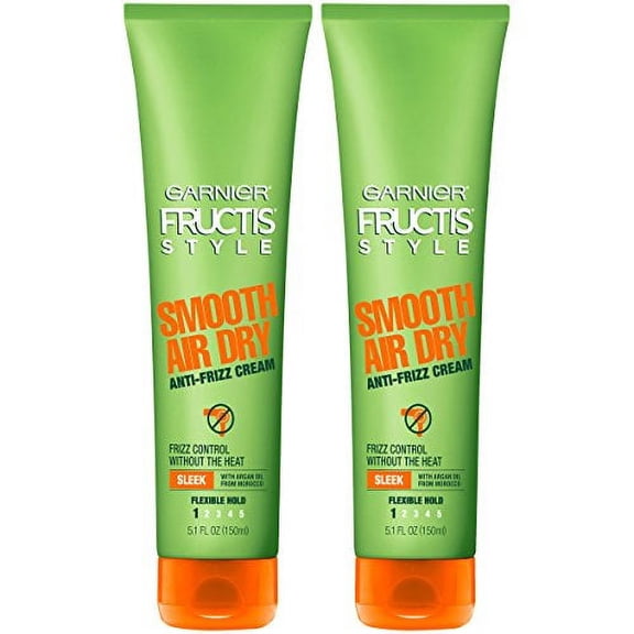 Garnier Fructis Style Smooth Air Dry Anti-Frizz Cream 5.1 oz (Pack of 2)