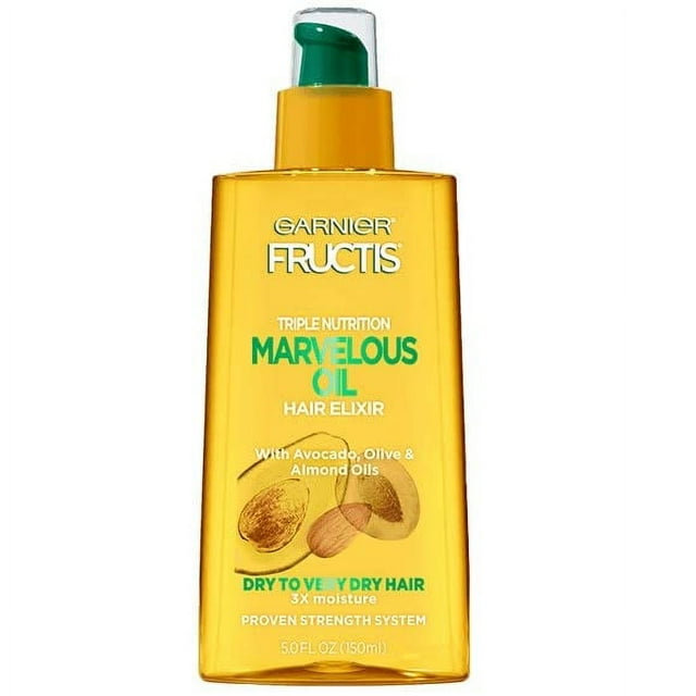 Garnier Fructis Triple Nutrition Marvelous Oil Hair Elixir, Dry to Very Dry Hair, 5 fl. oz. - 2 Pack