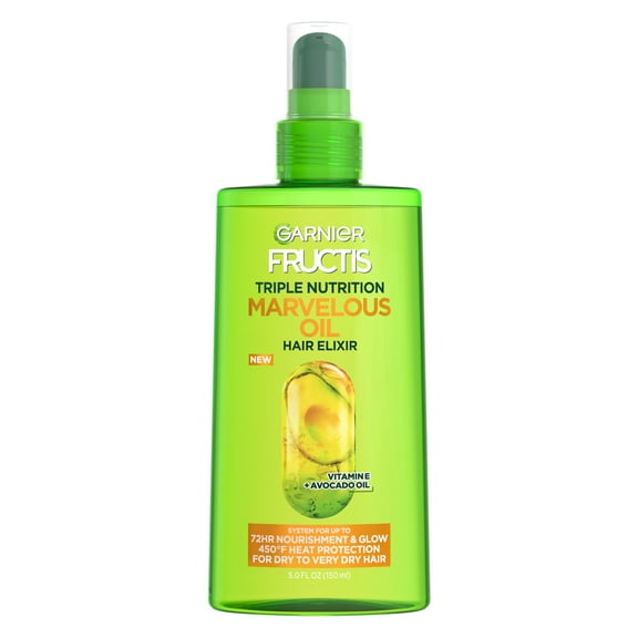 Garnier Fructis Triple Nutrition Vitamin E and Avocado Olive Almond Hair Oil, 5 fl oz