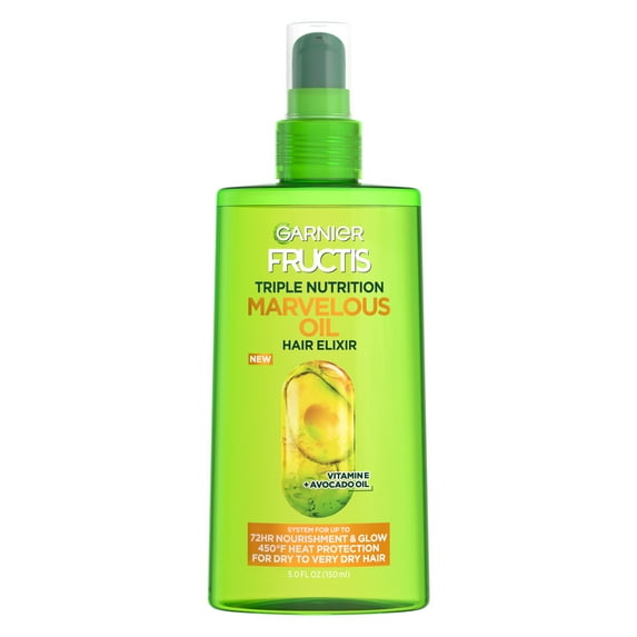 Garnier Fructis Triple Nutrition Vitamin E and Avocado Olive Almond Hair Oil, 5 fl oz