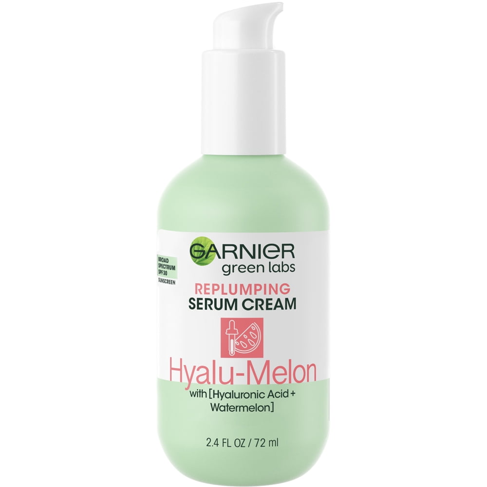 Garnier Green Labs Replumping Hyalu Melon Serum Cream, SPF 30, 2.4 fl oz
