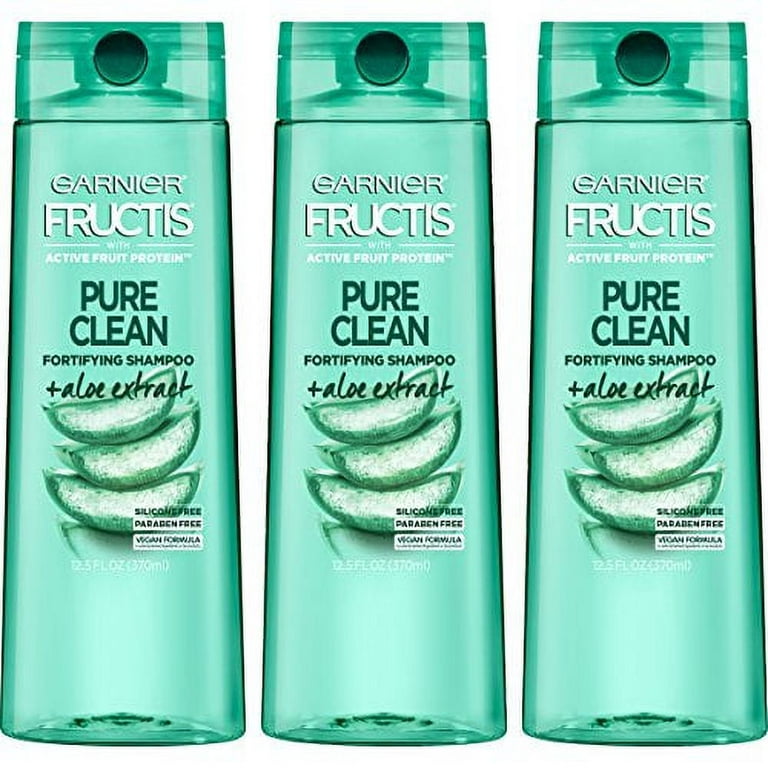 Garnier Hair Care Fructis Pure Clean Shampoo, 12.5 Fl Oz, 3 Count