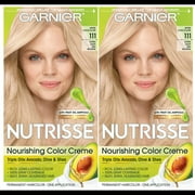 Garnier Hair Color Nutrisse Nourishing Creme, 111 Extra-Light Ash Blonde White Chocolate, 2 Count