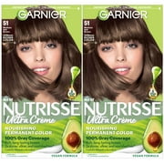 Garnier Hair Color Nutrisse Nourishing Creme, 51 Medium Ash Brown (Cool Tea), 2 Count