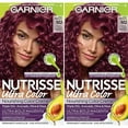 thumbnail image 1 of Garnier Hair Color Nutrisse .. Ultra Color Nourishing Creme, .. M2 Medium Intense Magenta .. (Sweet Grenadine) Permanent Hair .. Dye, 2 Count (Packaging .. May Vary), 1 of 3