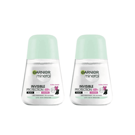 Garnier Invisible Protection Anti-Perspirant Roll-On 50 ml / 1.7 fl oz 2 Pack