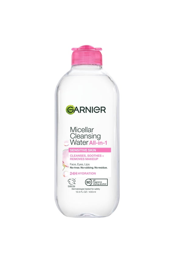 SkinActive Micellar Cleansing Water All in 1 Makeup Remover, Face Cleanser, 13.5 fl oz