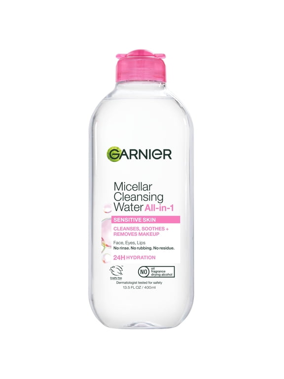 SkinActive Micellar Cleansing Water All in 1 Makeup Remover, Face Cleanser, 13.5 fl oz