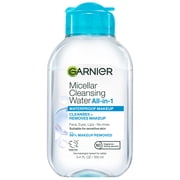 Garnier SkinActive Micellar Cleansing Water All in 1 Waterproof Makeup Remover, Face Cleanser, 3.4 fl oz