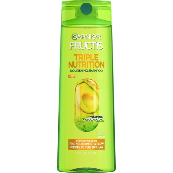 Garnier Nourishing Shampoo w/ Almond Oil, Cruelty Free, 12.5oz, 3-Pack