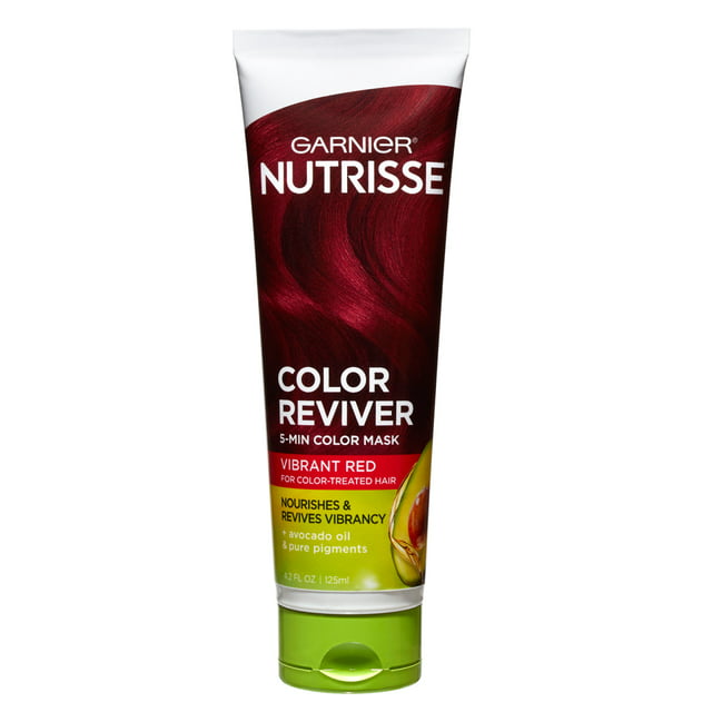 Garnier Nutrisse Color Reviver 5 Min Color Mask, Vibrant Red, 4.2 fl oz