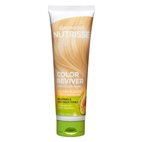Garnier Nutrisse Color Reviver 5 Minute Nourishing Color Hair Mask, Golden Blonde, 4.2 fl. oz. (Pack of 2)