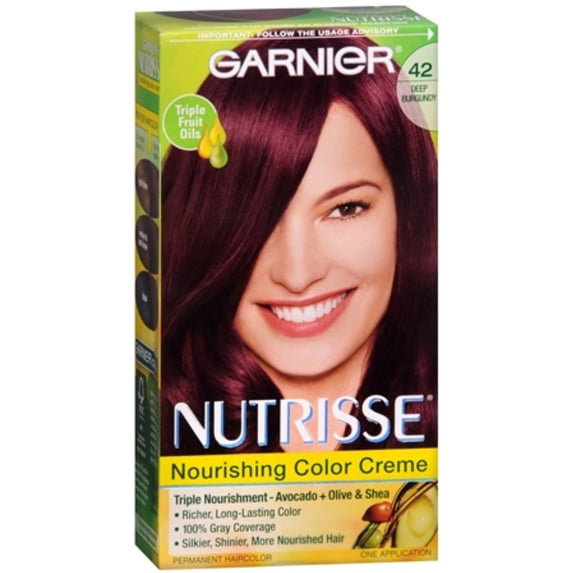 Garnier Nutrisse Hair Color, 42 Black Cherry Deep Burgundy, 1 Each