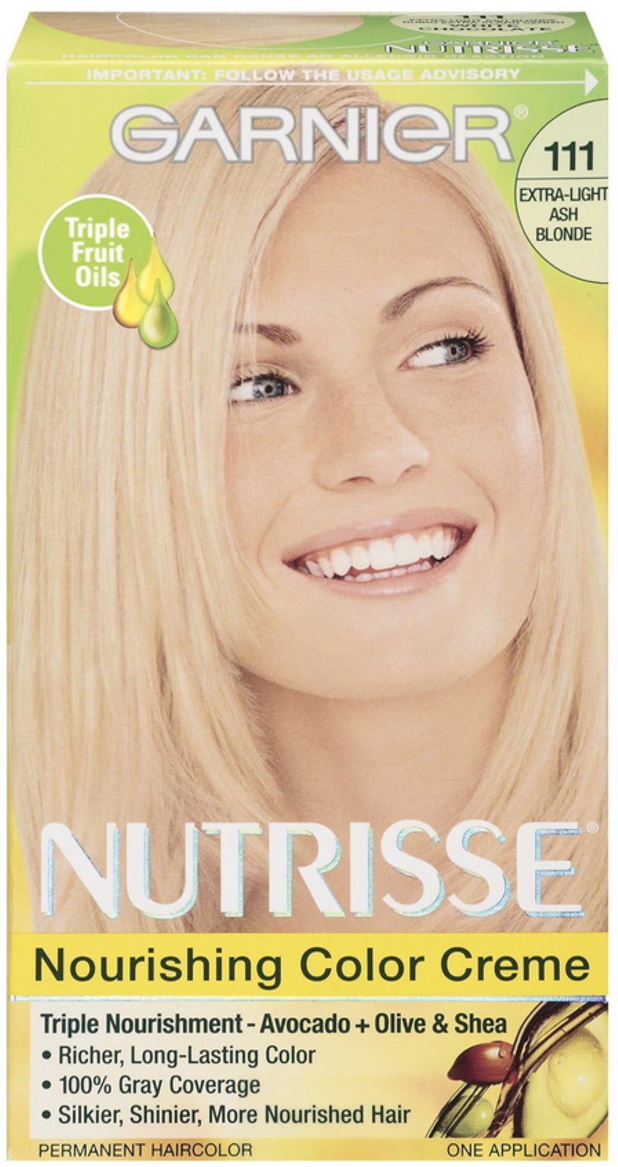 Garnier Nutrisse Haircolor, 111 Extra-Light Ash Blonde 1 Each (Pack of 4)