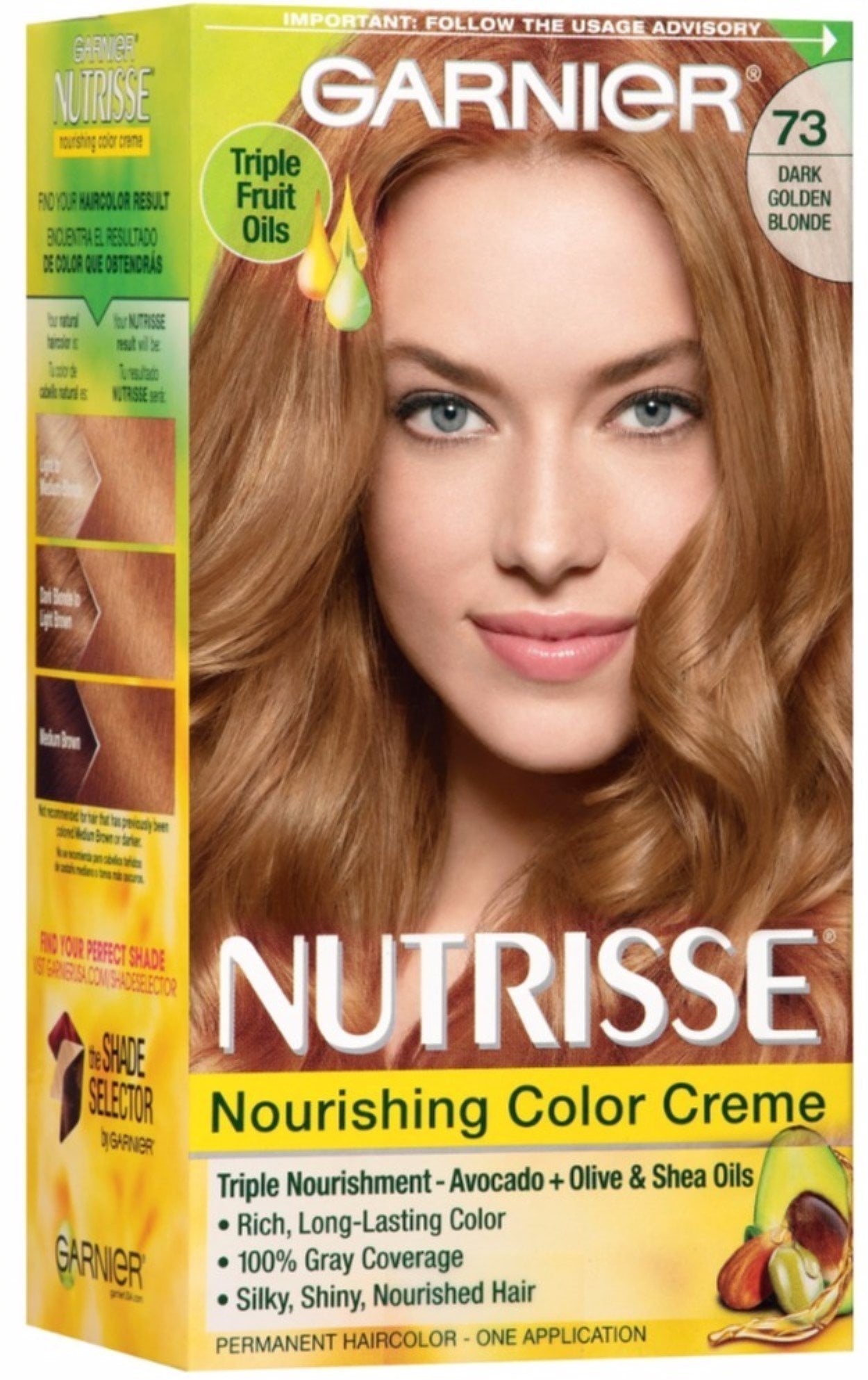 Garnier Nutrisse Haircolor - 73 Honeydip (Dark Golden Blonde) 1 Each (Pack of 6)