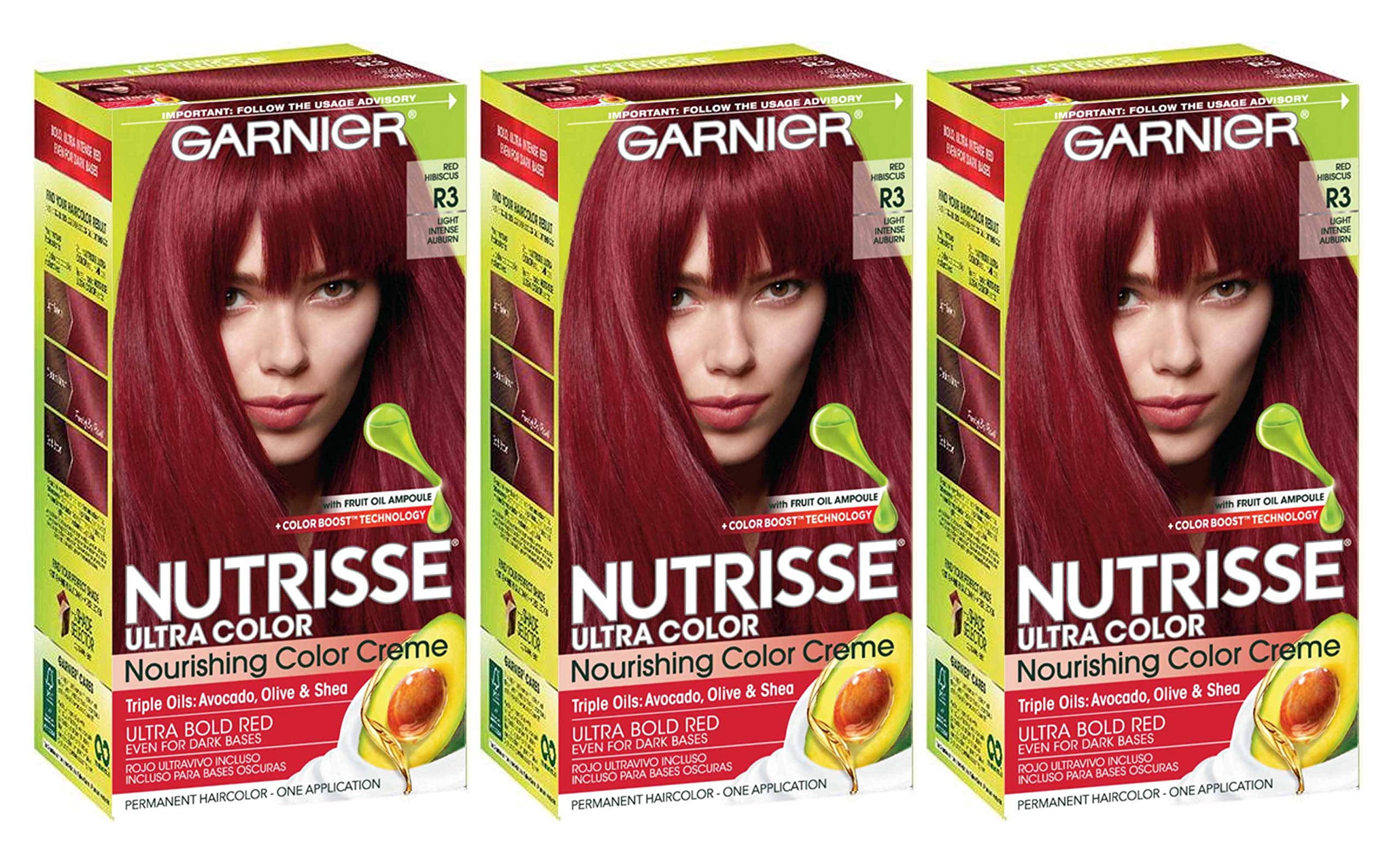 Nutrisse R3 Garnier Nutrisse Haircolor, R3 Light Intense Auburn Nourishing Color ...