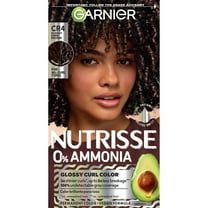 Garnier Nutrisse 0% Ammonia Nourishing Hair Color Glossy Curl Color, Glossy Dark Brown CR4