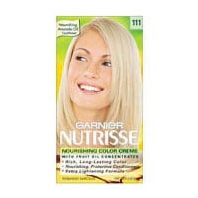 Garnier Nutrisse Nourishing Color Creme, 111 Extra-Light Ash Blonde (White Chocolate) - Kit, 2 Pack