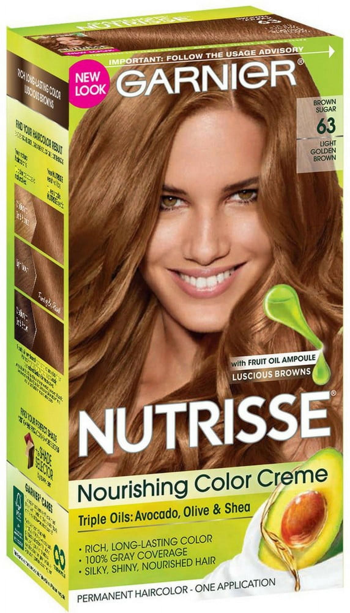 Garnier Nutrisse Nourishing Color Creme [63] Light Golden Brown 1 ea