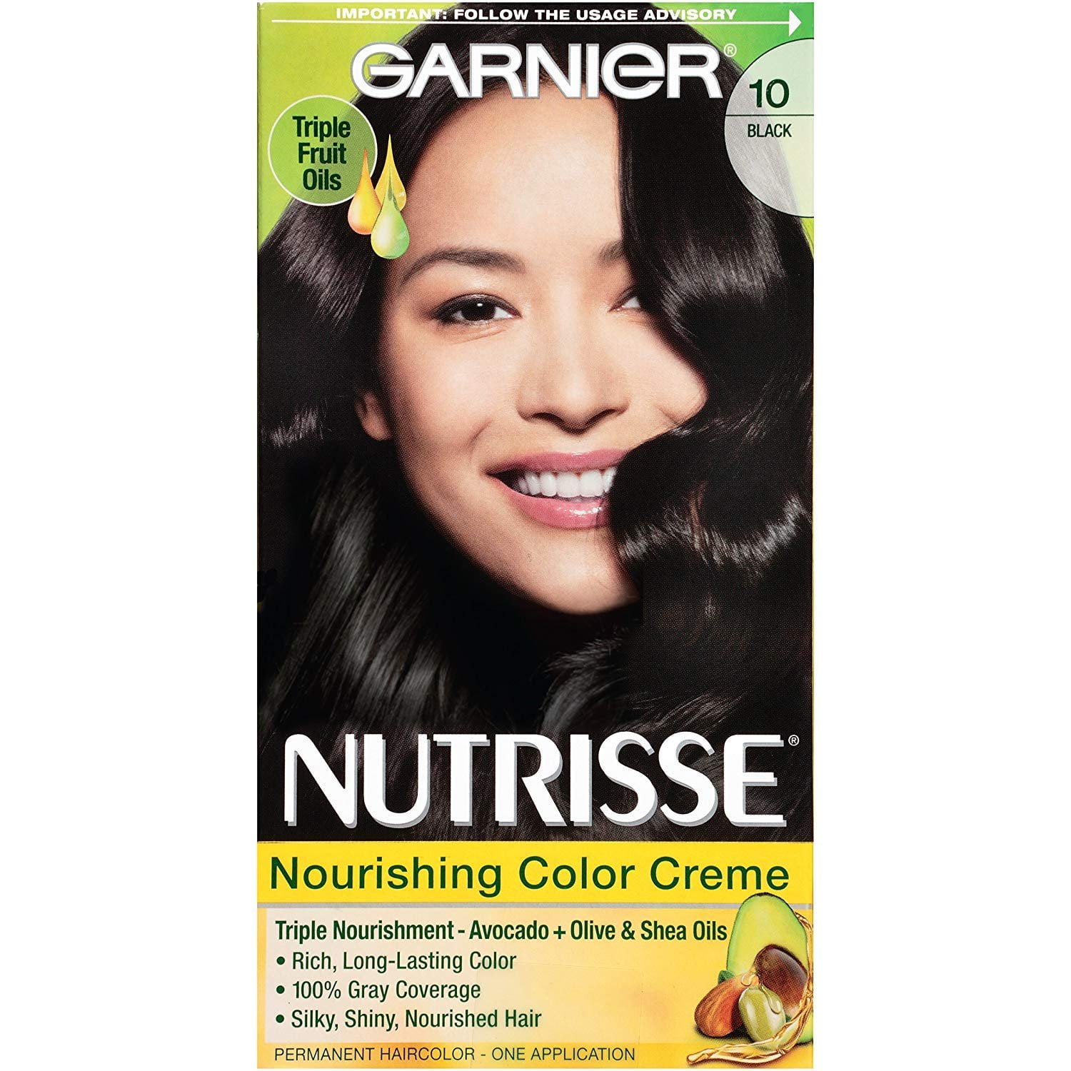Garnier Nutrisse Nourishing Color Creme - Black 10 - Permanent