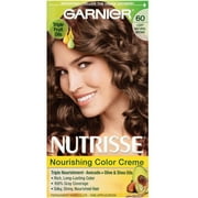 Garnier Nutrisse Nourishing Color Creme, Light Natural Brown [60], 1 Each, 2 Pack