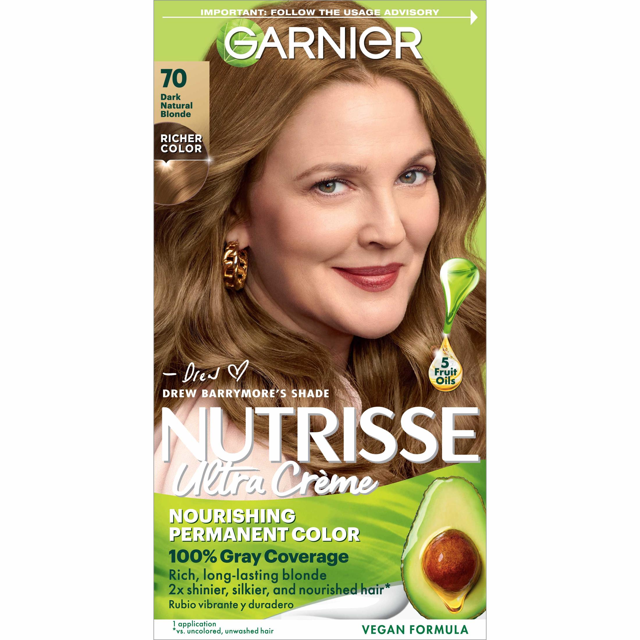 Garnier Nutrisse Nourishing Hair Color Creme, 070 Dark Natural Blonde Almond Creme - image 1 of 10