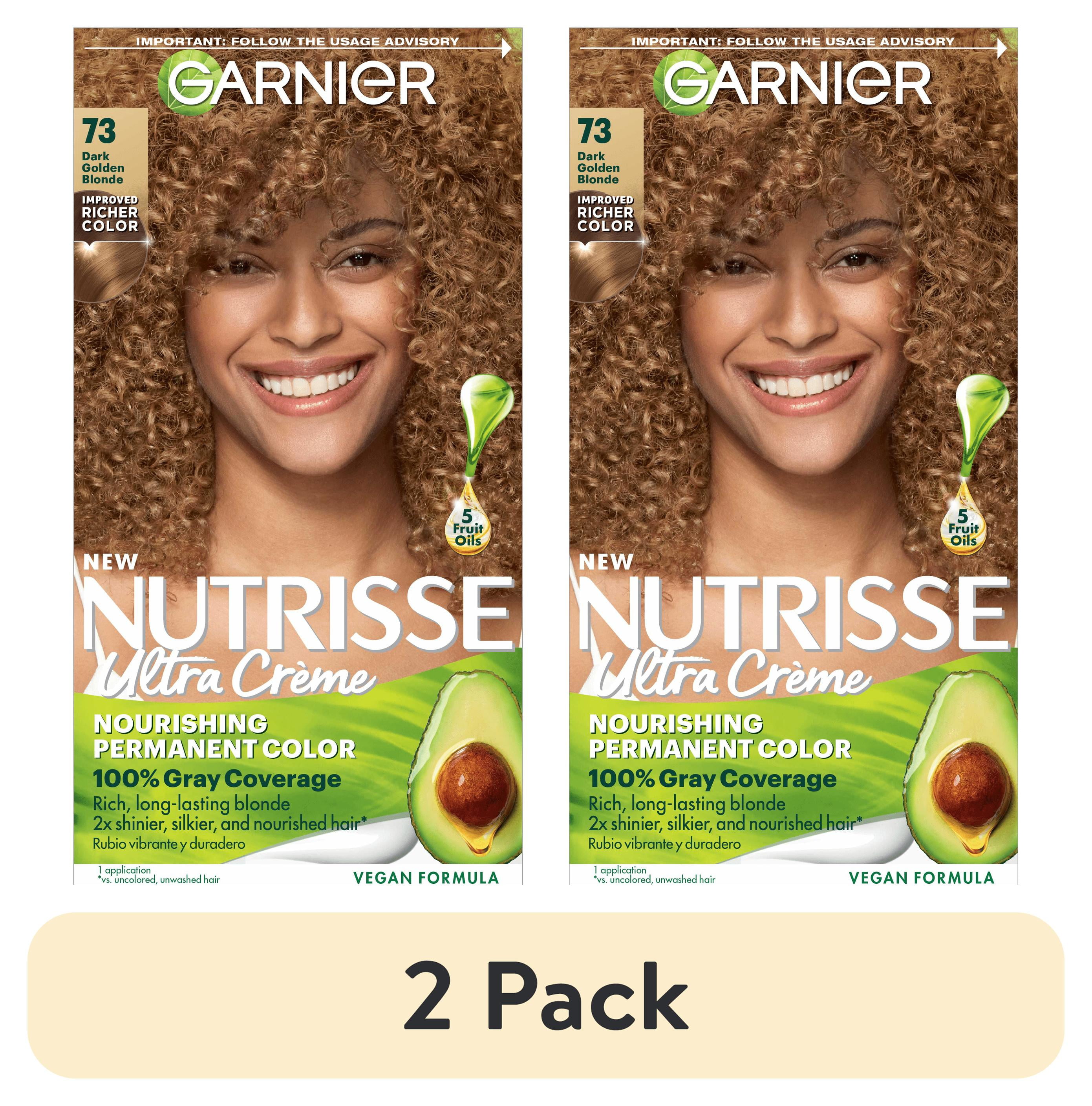 (2 pack) Garnier Nutrisse Nourishing Hair Color Creme, 073 Dark Golden