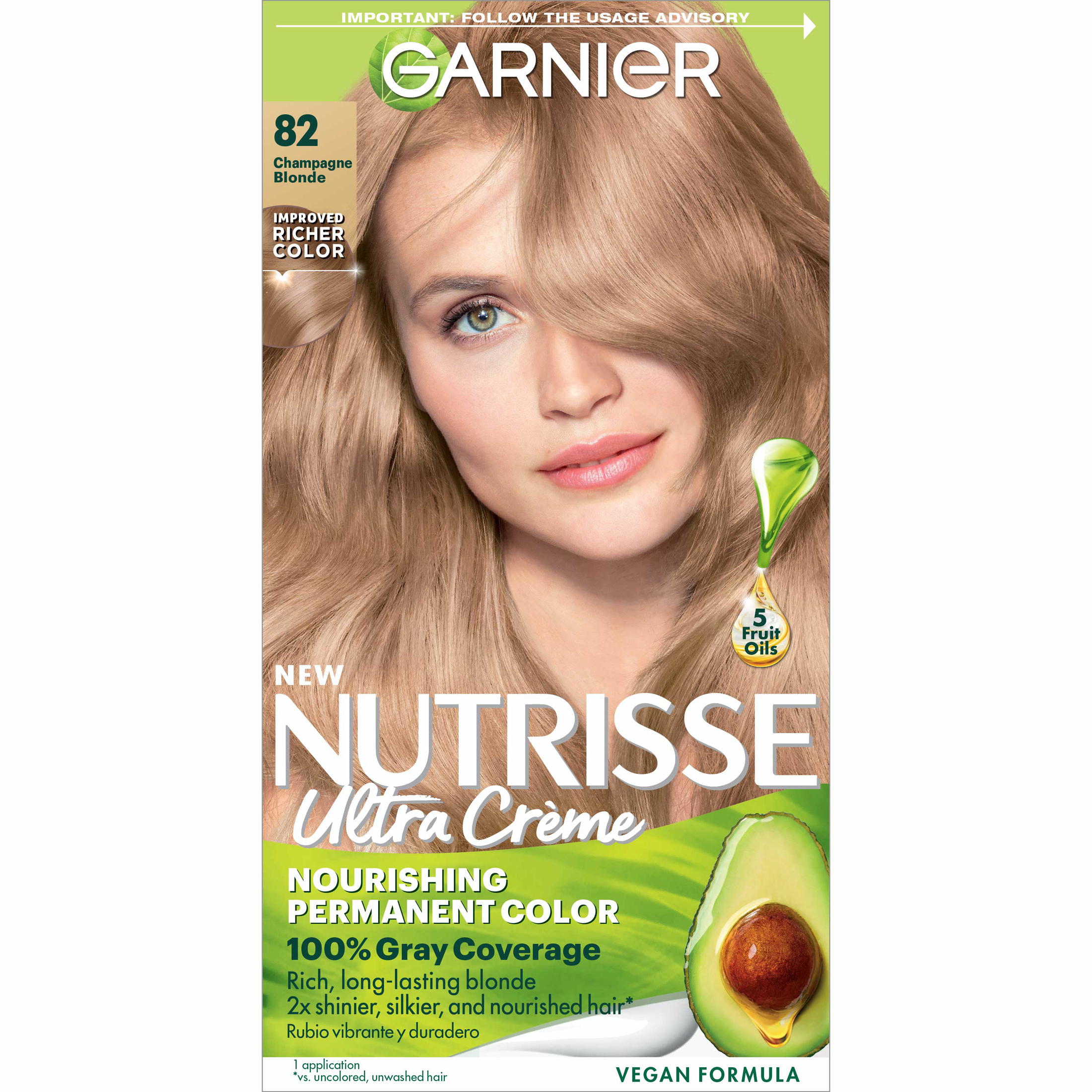 Garnier Nutrisse Nourishing Hair Color Creme, 082 Champagne Blonde - image 1 of 10
