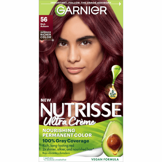 Garnier Nutrisse Nourishing Hair Color Creme, 56 Medium Reddish Brown
