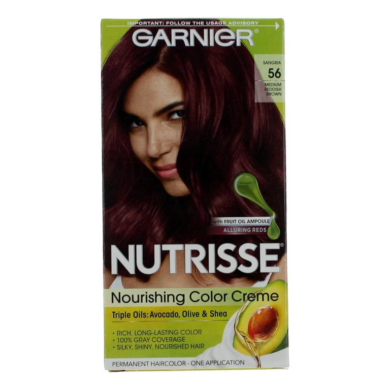Garnier, Nourishing Hair Color Creme, 56 Sangria, Medium Reddish
