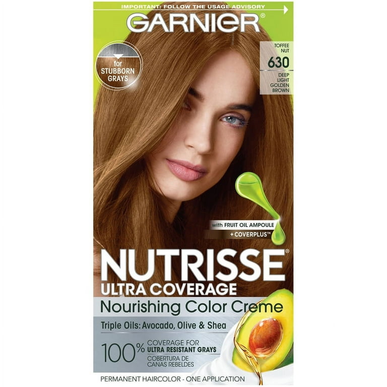 Garnier Nutrisse Nourishing Hair Color Creme, 630 Deep Light Golden Brown