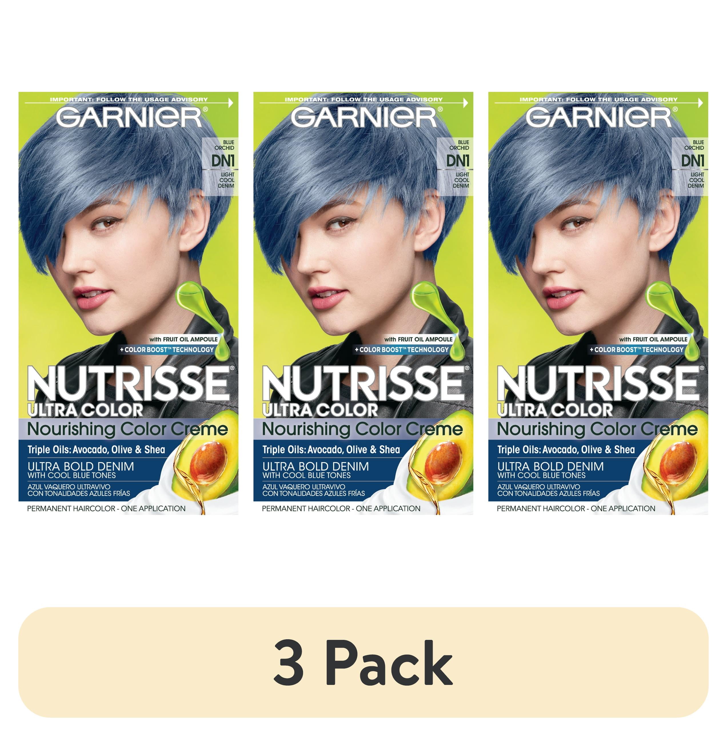 (3 pack) Garnier Nutrisse Nourishing Hair Color Creme, Unisex, DN1 ...