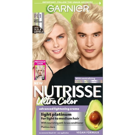 Garnier Nutrisse Nourishing Hair Color Creme, PL1 Lightest Platinum Coconut