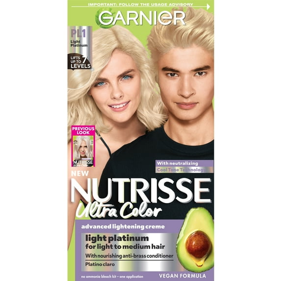 Garnier Nutrisse Nourishing Hair Color Creme, PL1 Lightest Platinum Coconut